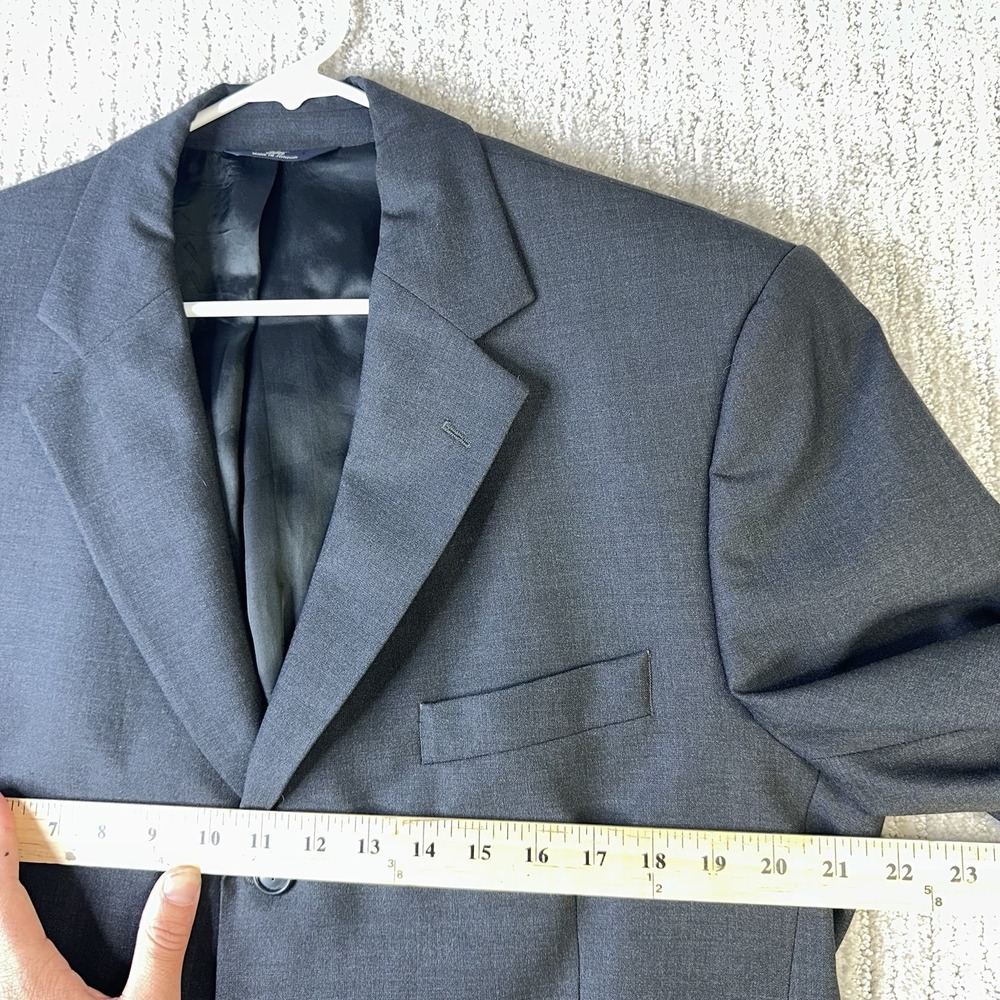 Brooks Brothers 346 Stretch 43R Black Wool Blend Button Blazer Sport Coat Jacket - Picture 6 of 11